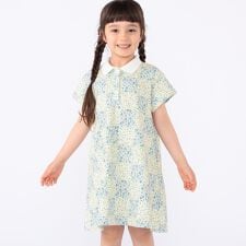 SHIPS KIDS:100～130cm / フラワー ポロシャツ ワンピース