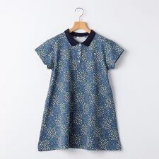 SHIPS KIDS:140～150cm / フラワー ポロシャツ ワンピース