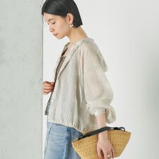Wai＋:〈洗濯機可能〉シアー チェック フーディー シャツ | シップス 