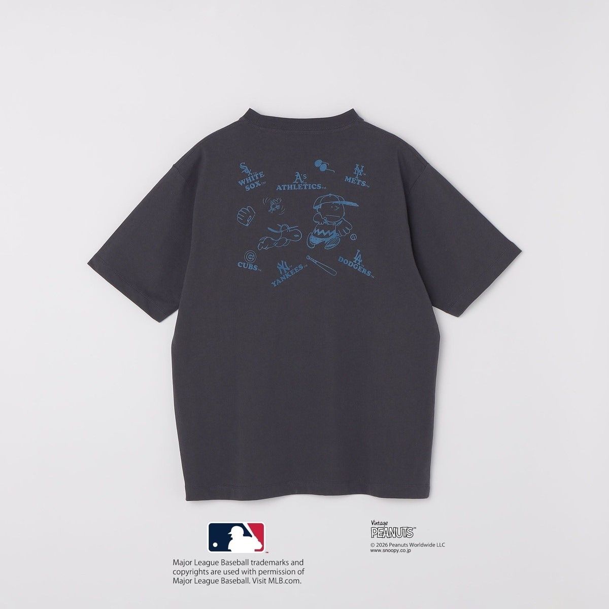 [�}���C]SHIPS: PEANUTS×MLB �v�����g T�V���c 26SS/�V�b�v�X�iSHIPS�j �`���R�[���O���[