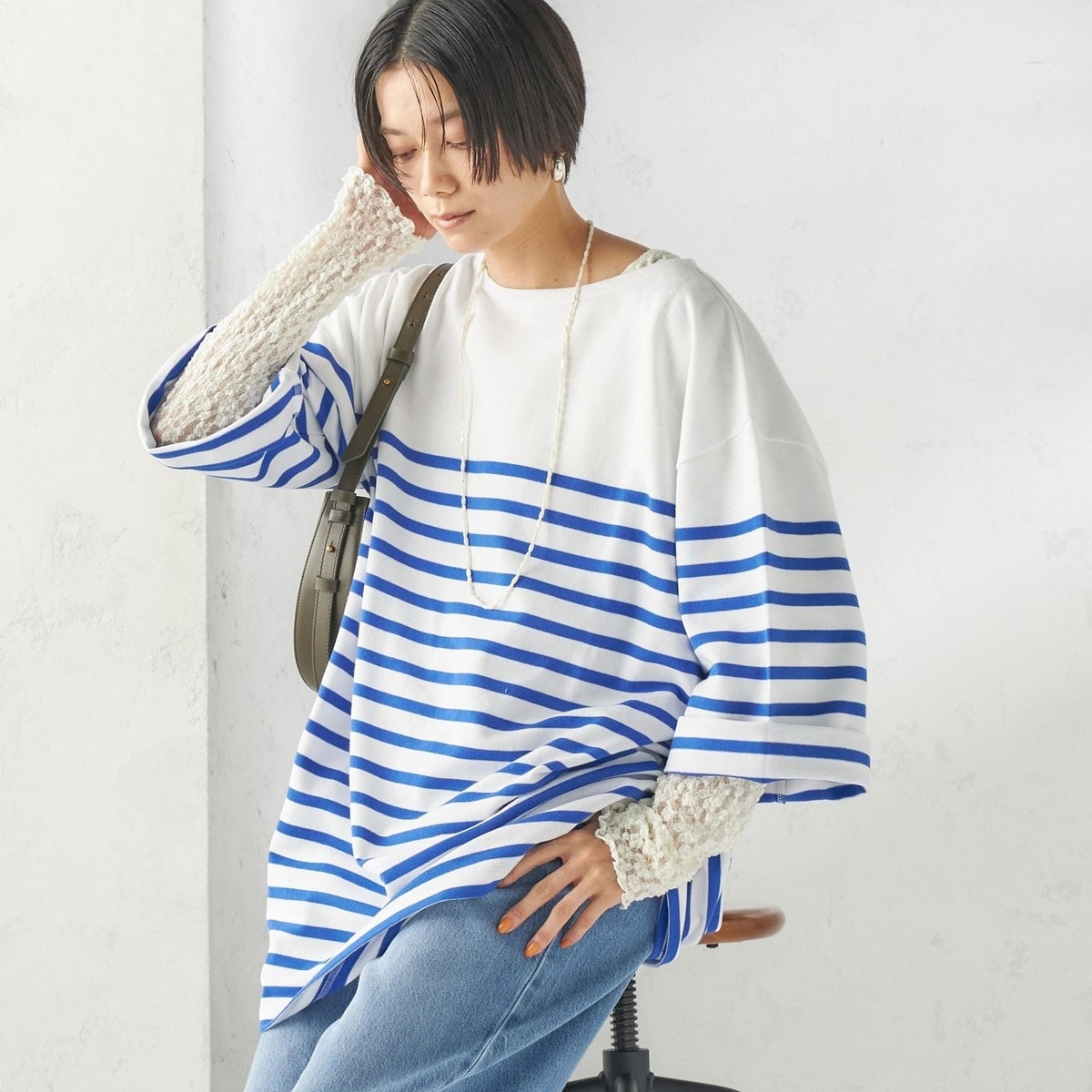 SHIPS別注】Le minor: パネル ボーダー チュニック | シップス(SHIPS