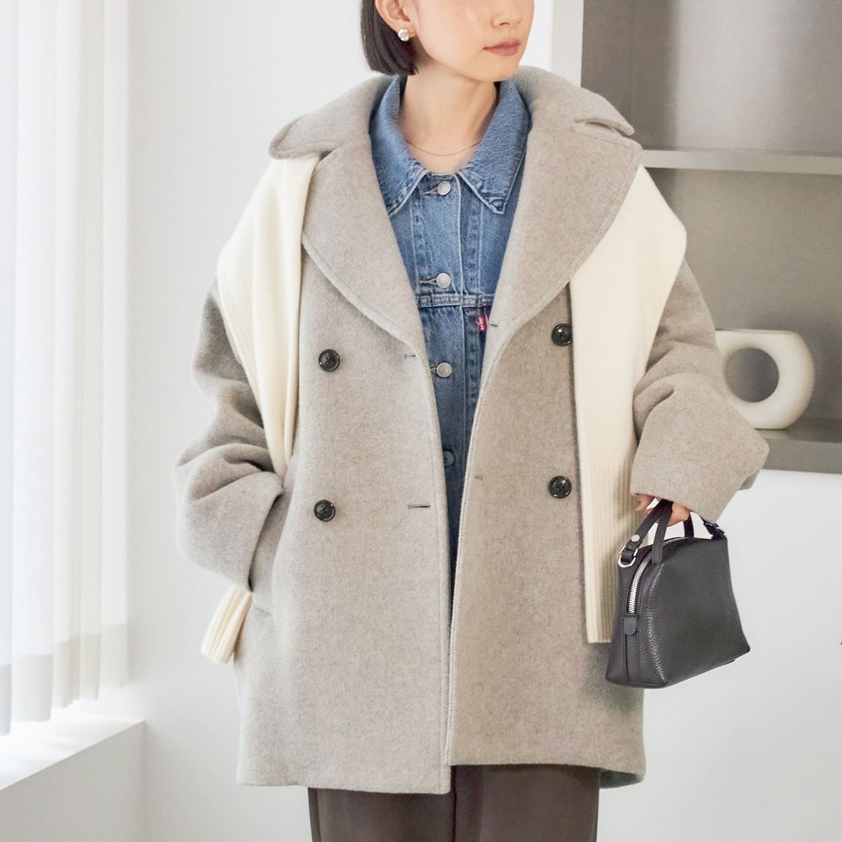 極美品✨シップスプライマリー　23AW 6.1万　毛100% Pコート36 シップス(SHIPS) ピーコート（Pコート） の一覧 | マルイウェブチャネル