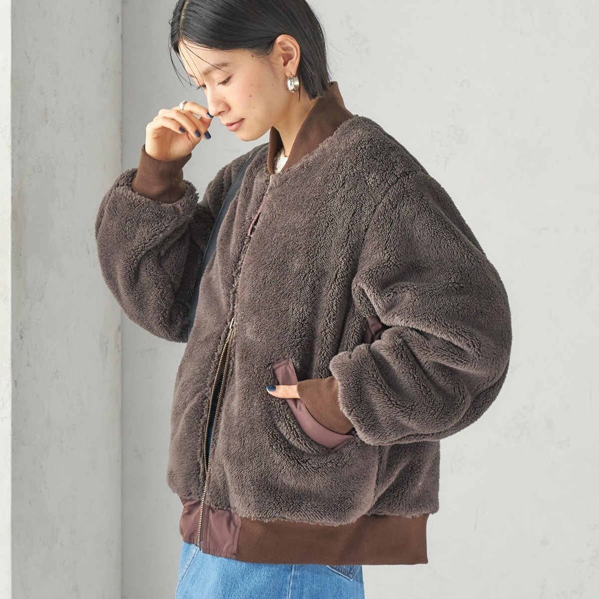 予約》【SHIPS別注】ARMY TWILL: リバーシブル フリース ブルゾン