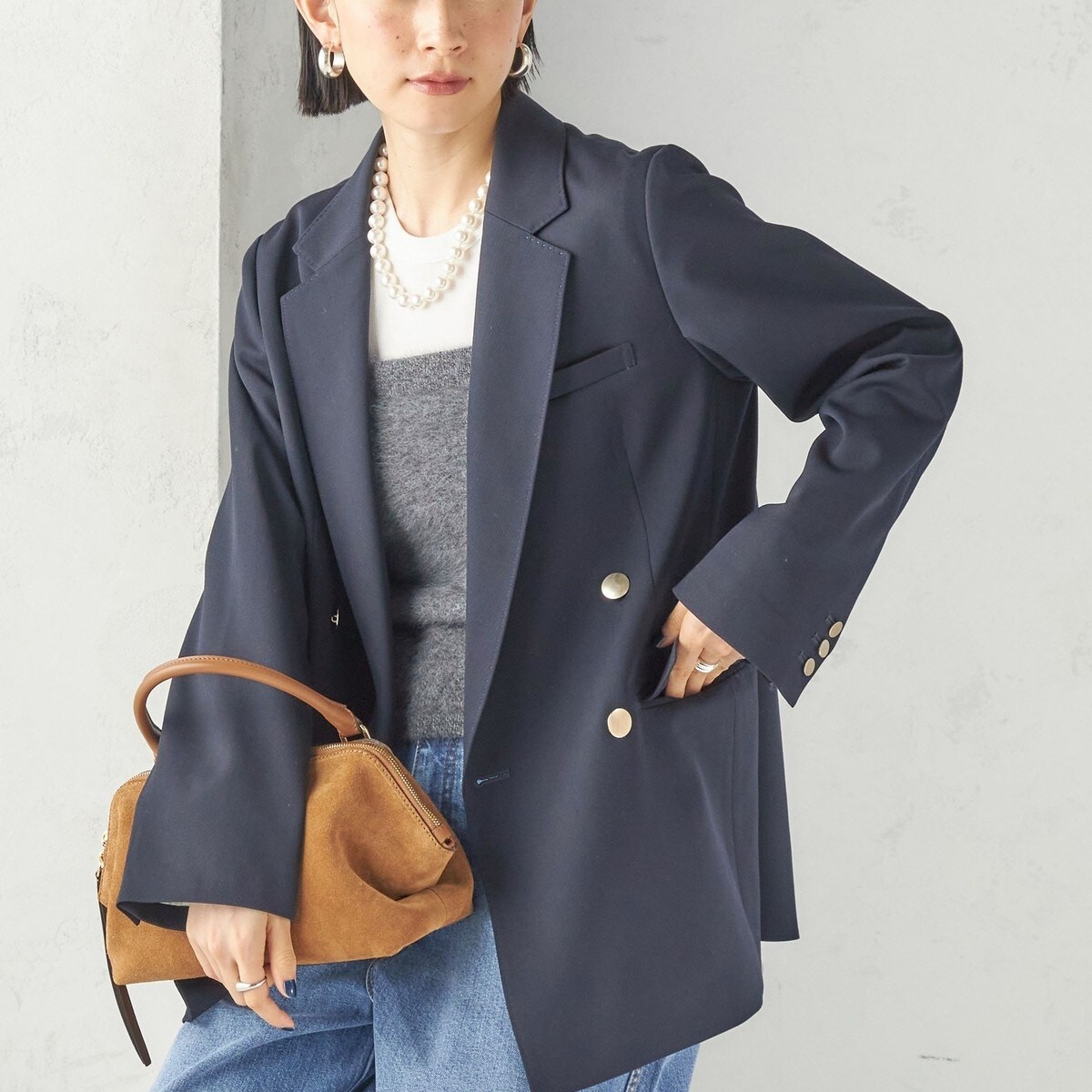 中古・古着通販Ameri (アメリ) PUFF SLEEVE WOOL JACKET ブラック