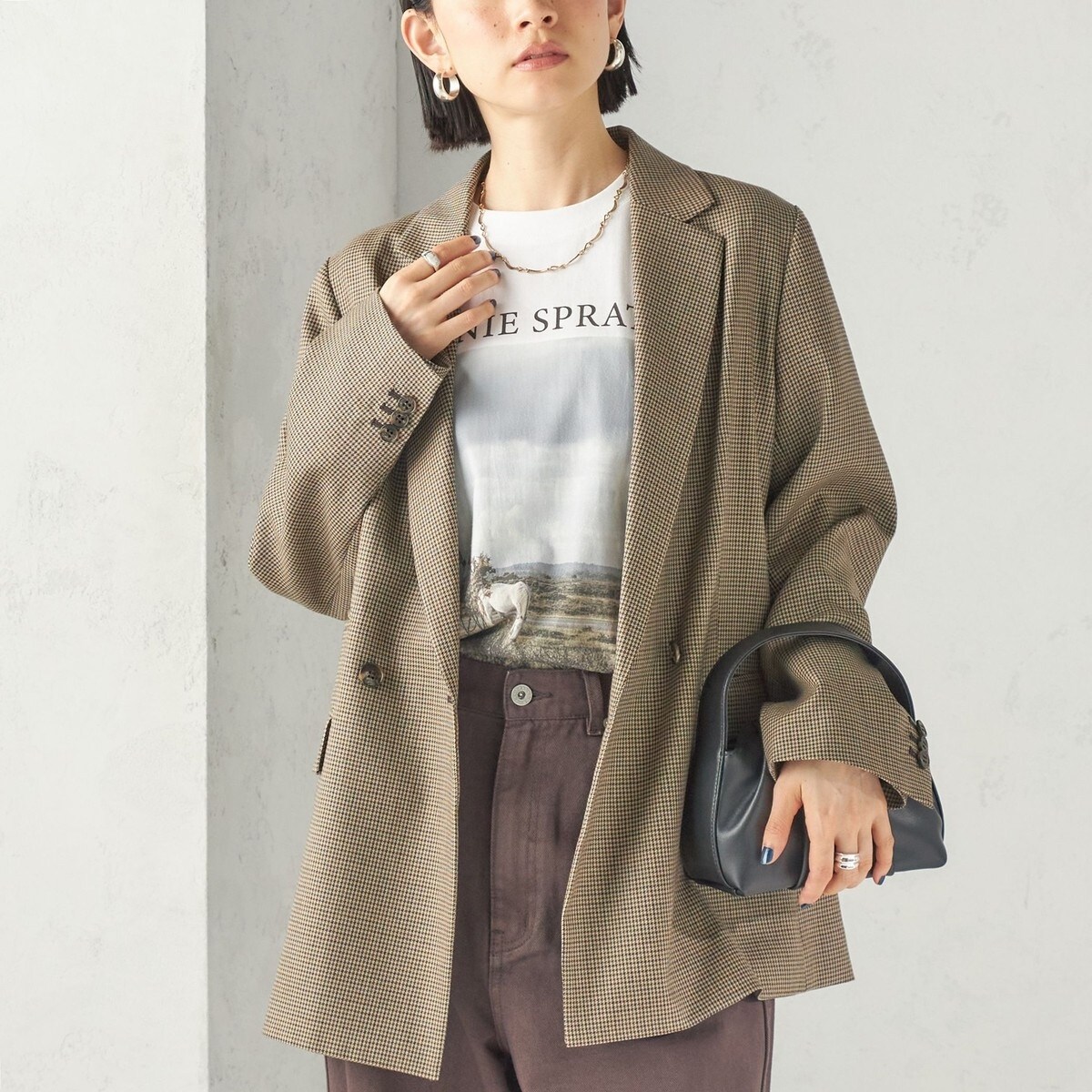 予約》〈手洗い可能〉ウォッシャブル ウール チェック ダブル