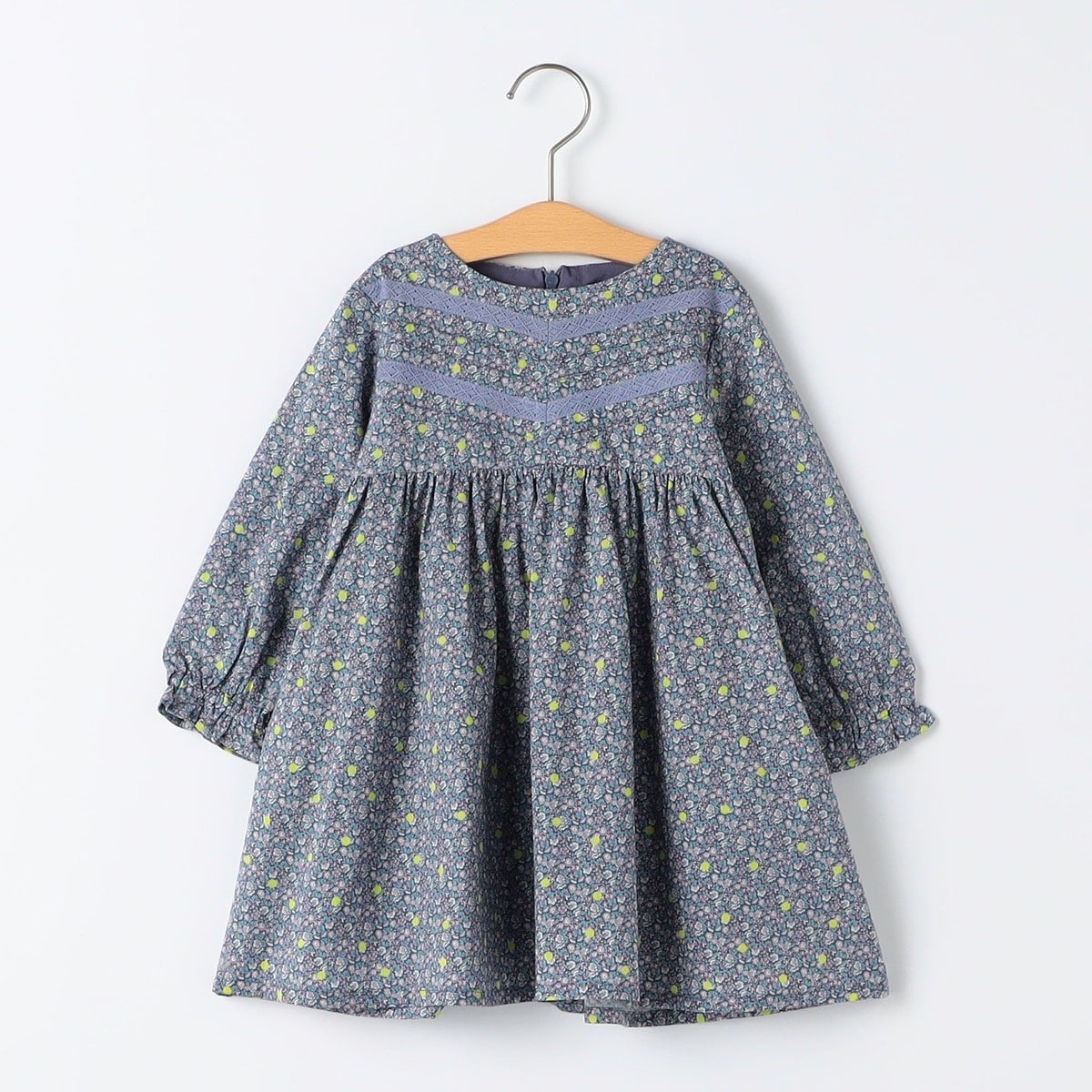 SHIPS KIDS:80～90cm / リバティ ギャザー ワンピース 長袖 | シップス