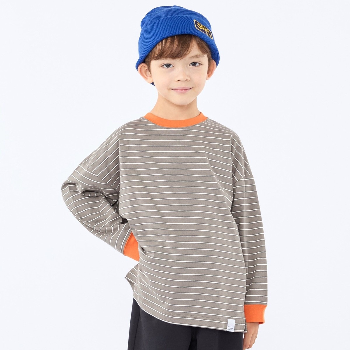 別注】THYARD:100～130cm / マルチボーダー ロングスリーブ Tシャツ