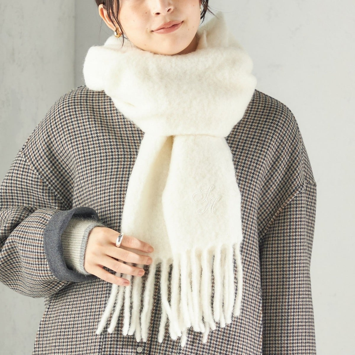 予約》刺繍 モヘヤ ミックス マフラー | シップス(SHIPS) | マルイ
