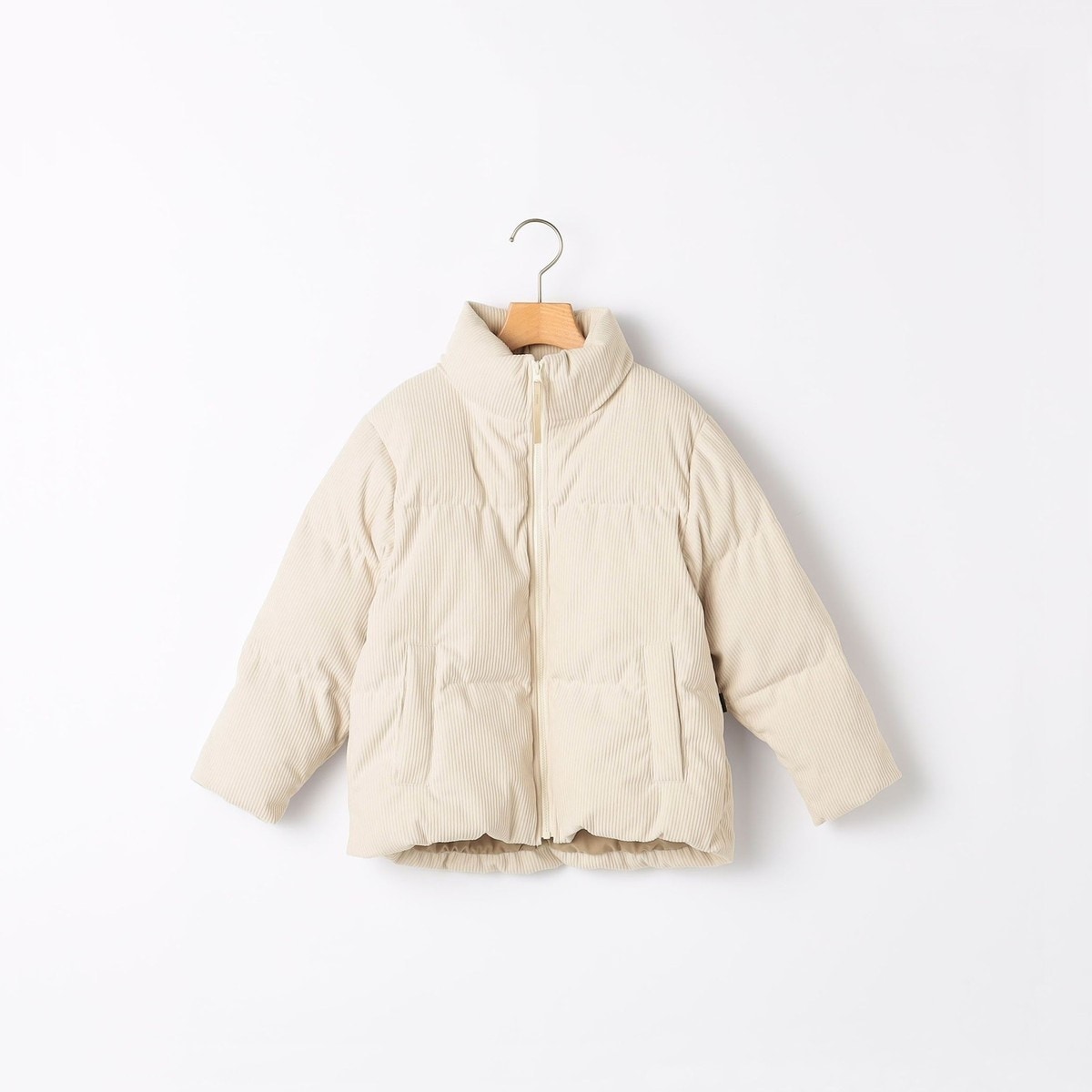 美品✨MHL. コットン ノーカラー 中綿 ブルゾン ベージュ 90cm /〈手洗い可能〉コーデュロイ 中綿 ブルゾン | シップス(SHIPS