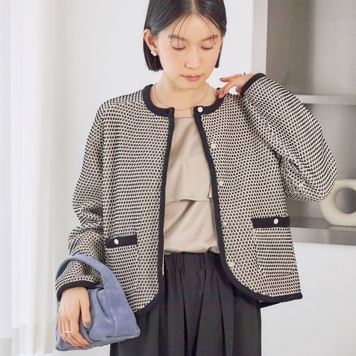 予約》〈手洗い可能〉ジャカード モール カーディガン 26AW | シップス