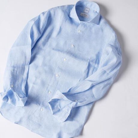 ｓｄ ａｌｂｉｎｉ社製生地 ウォッシュド リネン シャツ ブルー シップス Ships ファッション通販 マルイウェブチャネル