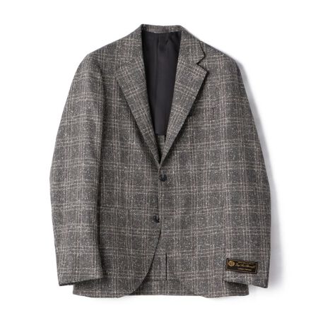 SD： 【Loro Piana】リネン ツイード グレンチェック 