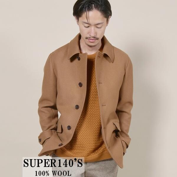 SC： スーパー140'S 100％WOOL メルトン シングル