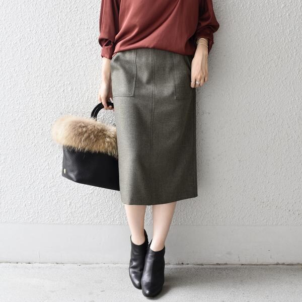 SHIPS タイトスカート SHIPS（シップス）の「SUPER140 ジーロン ウール