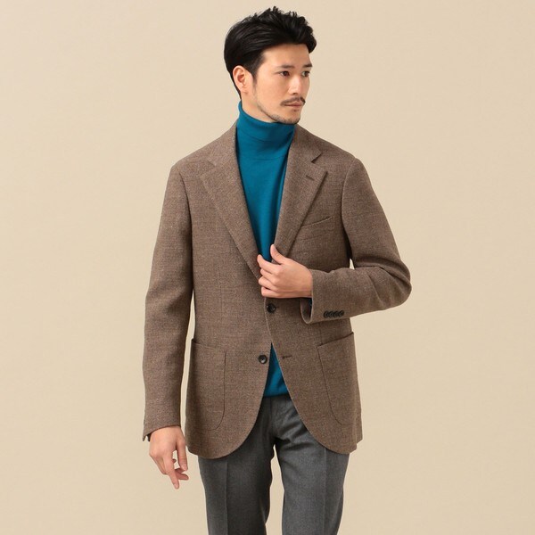 ships シップス homespun グレー ビジネスジャケット 48