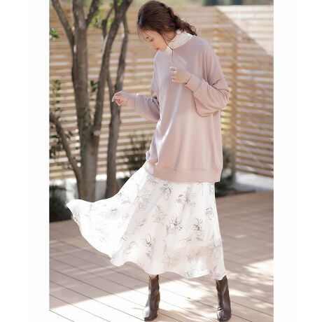 線画花フレアスカート イング Ingni 14 31 ファッション通販 マルイウェブチャネル