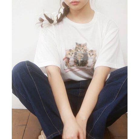 ねこプリントtシャツ イング Ingni 1211 ファッション通販 マルイウェブチャネル