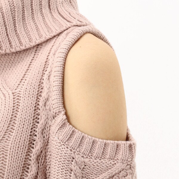 HOTELPARTICULIER ケーブルニット ニット トップス オフタートル-