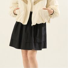 ポンポネットジュニア(pom ponette junior)の【Cuugal掲載】【AMI】【撥水】ウエストリブ裾タックスカート