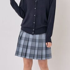 ポンポネットジュニア(pom ponette junior)の50cm丈24本チェックプリーツチェックスカート