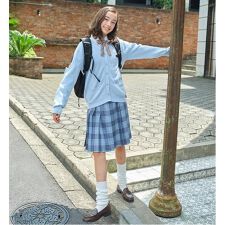 ポンポネットジュニア(pom ponette junior)の*TWプリーツチェックスカート