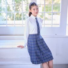 ポンポネットジュニア(pom ponette junior)の【卒服】ドッキング長袖ワンピース