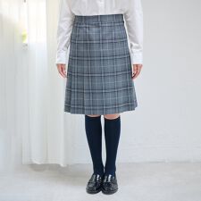 【卒服】【家庭洗濯可】サイドプリーツチェックスカート