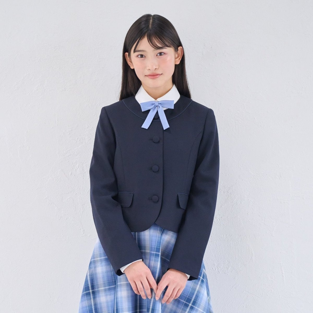 pom ponette ポンポネット フォーマル 卒業式 160cm 卒服】ウールノーカラージャケット | ポンポネットジュニア(pom