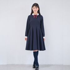 ポンポネットジュニア(pom ponette junior)の【卒服】ウール白襟ワンピース