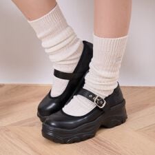 【軽量ソール】ふかふか厚底バレエスニーカー