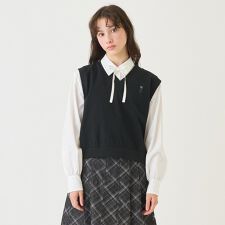 カットソーベスト＆刺しゅうブラウスセット