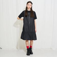 【AMI】【接触冷感】デニムバルーンジャンスカインナーセット