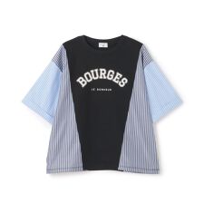 【AMI】異素材切替ロゴTシャツ