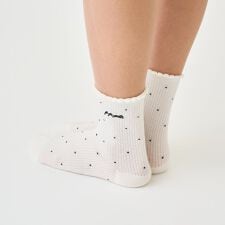 ドット柄クルーソックス