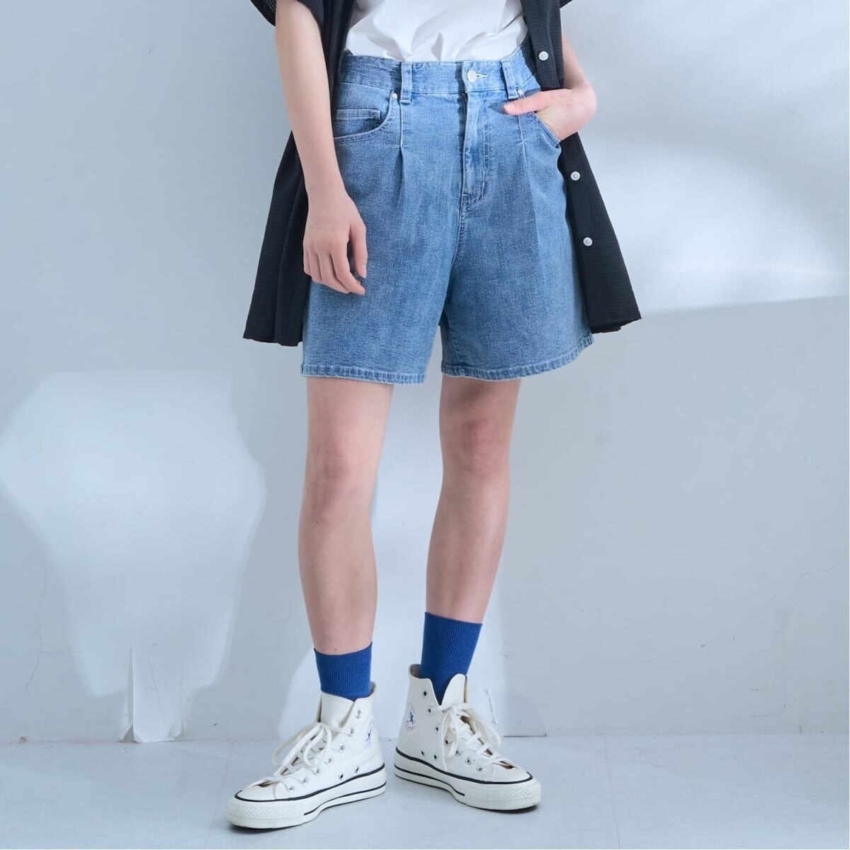 接触冷感】デニムショートパンツ | ポンポネットジュニア(pom ponette