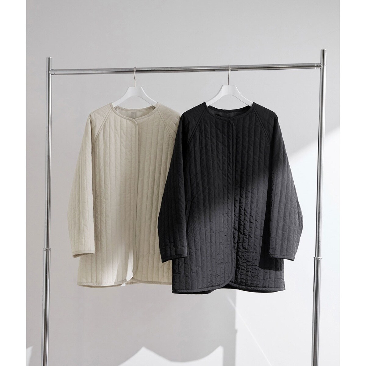 追加＞【WEB限定】縦キルティングブルゾン | アダムエロペ(ADAM ET