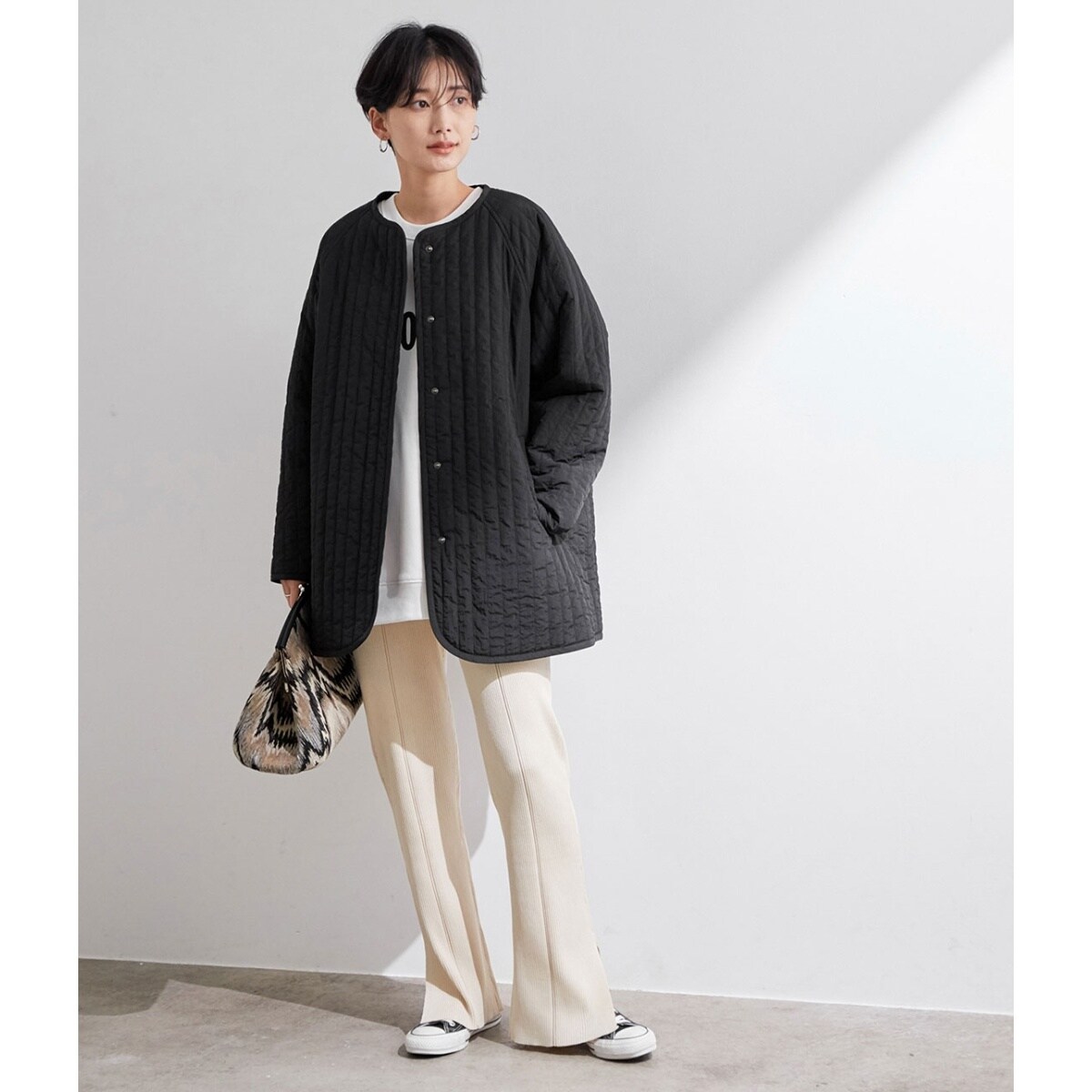 追加＞【WEB限定】縦キルティングブルゾン | アダムエロペ(ADAM ET
