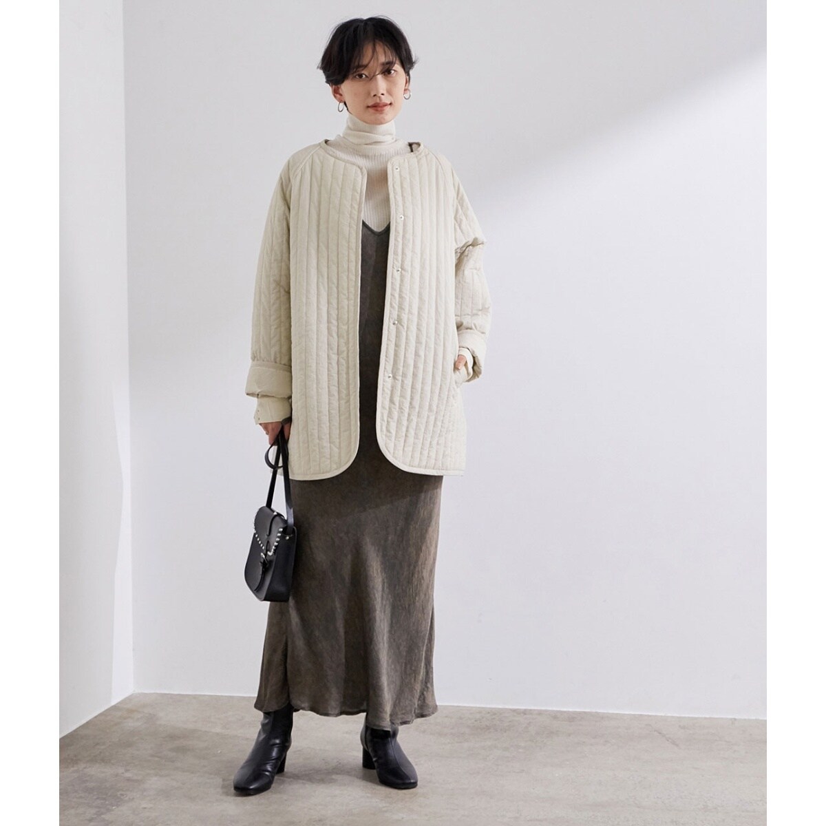 追加＞【WEB限定】縦キルティングブルゾン | アダムエロペ(ADAM ET