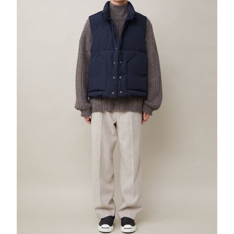 30Dナイロンタフタ】撥水 ビッグシルエット ダウンベスト UNISEX 