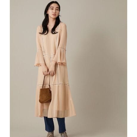 はしごレースシフォンドレス | アダムエロペ(ADAM ET ROPE