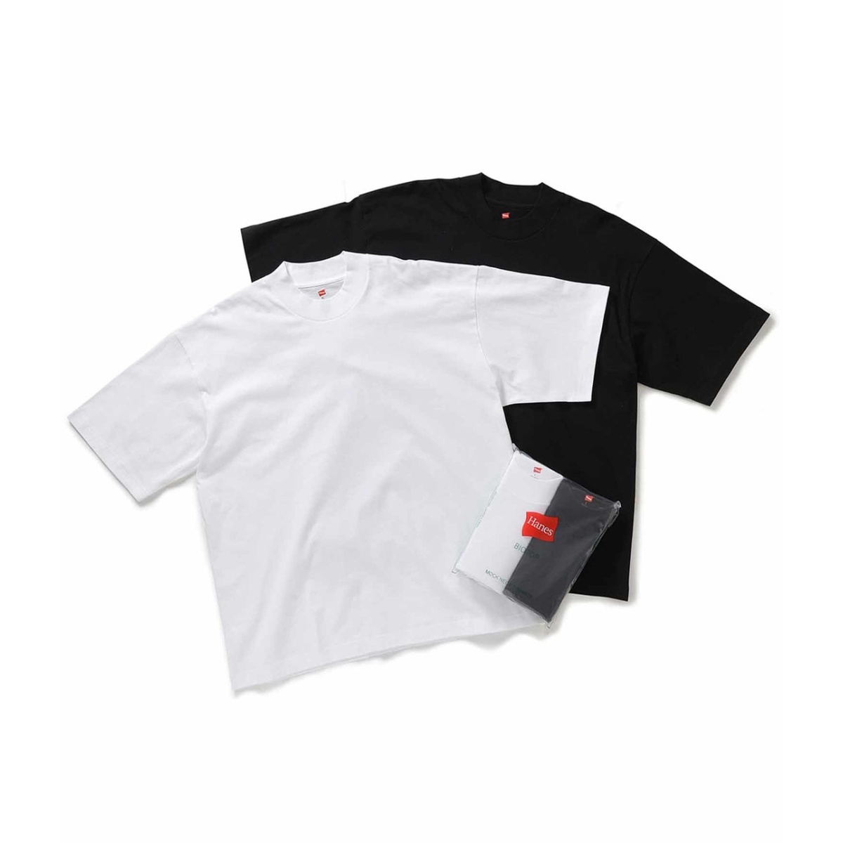 Hanes for BIOTOP】2P Mock-Neck T-Shirts/Unisex | アダムエロペ(ADAM