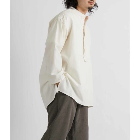 Somani fabrics】オーバーサイズ プルオーバー ピンタックシャツ 8.5分 