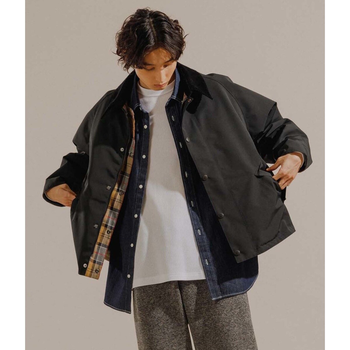 BARBOUR バブアー別注】TRANSPORT リバーシブルブルゾン UNISEX