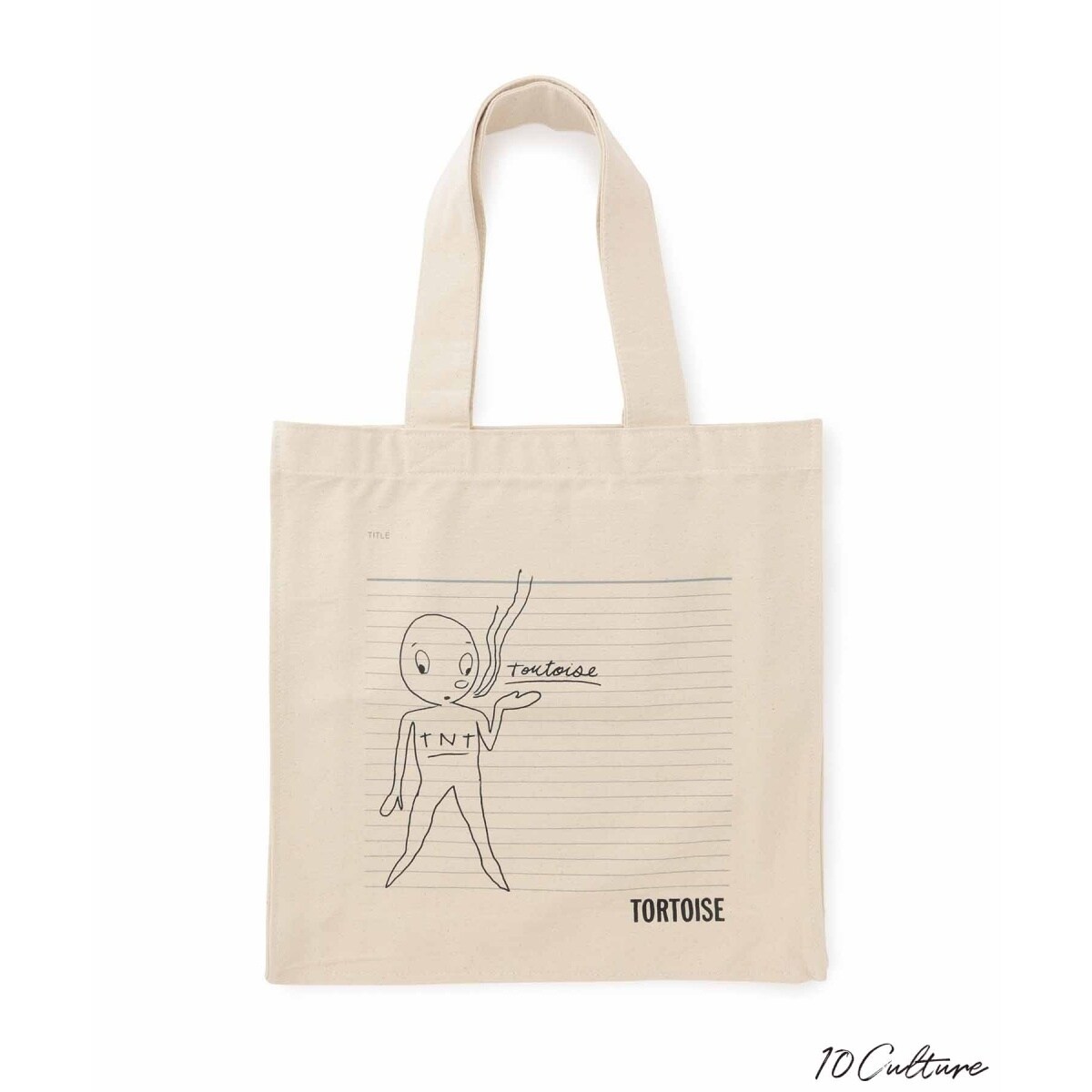 ADAM ET ROPE' 10C TORTOISE キャンバストートバッグ 黒 cb003-74397-01b.jpg