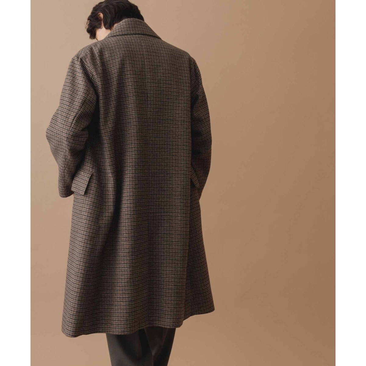HYBRID TWEED】オーバーサイズ ステンカラーコート 軽量性