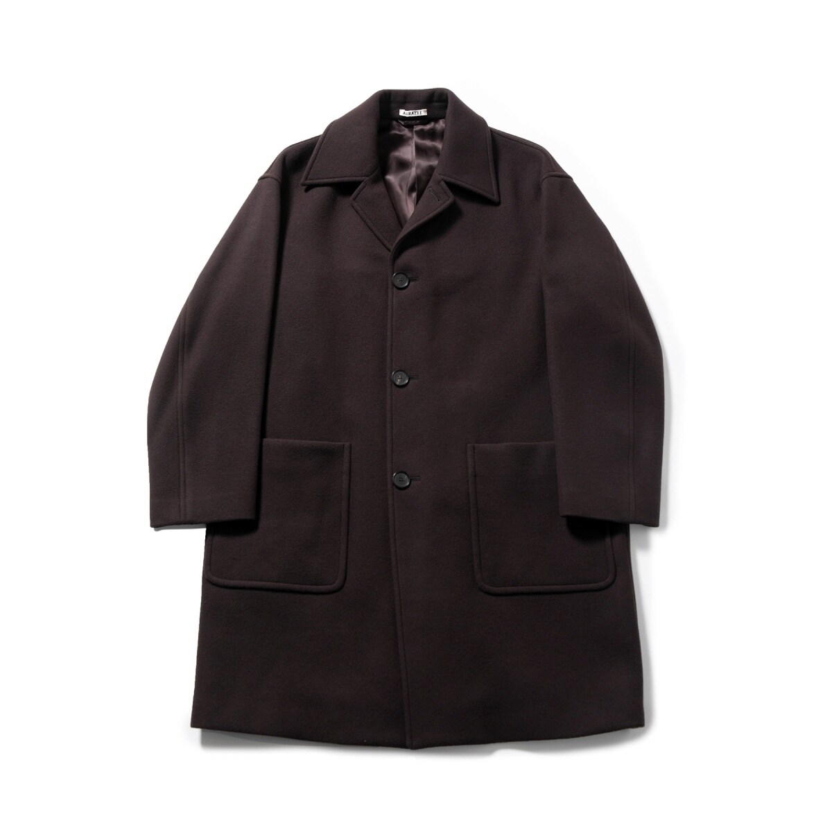 AURALEE】DOUBLE CLOTH LIGHT MELTON SOUTIEN COLLAR COAT