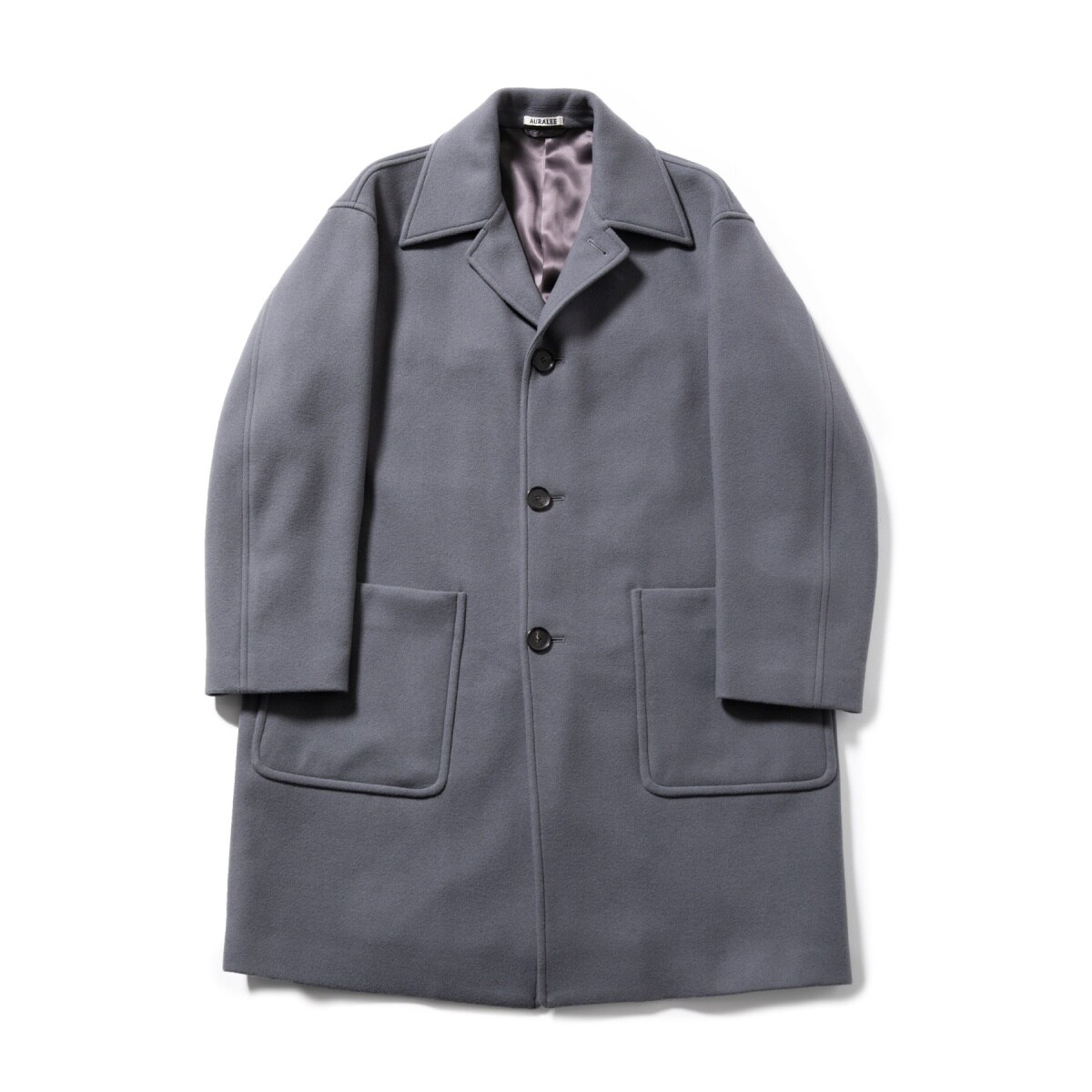 AURALEE】DOUBLE CLOTH LIGHT MELTON SOUTIEN COLLAR COAT