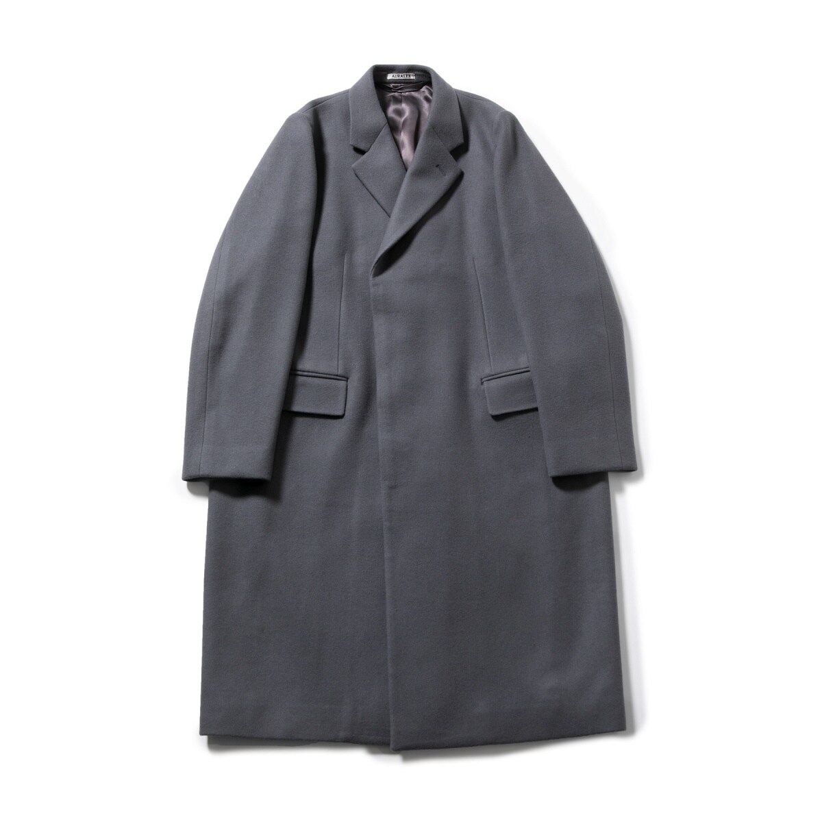 AURALEE】DOUBLE CLOTH LIGHT MELTON CHESTERFIELD COAT