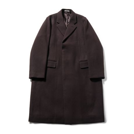 AURALEE】DOUBLE CLOTH LIGHT MELTON CHESTERFIELD COAT 