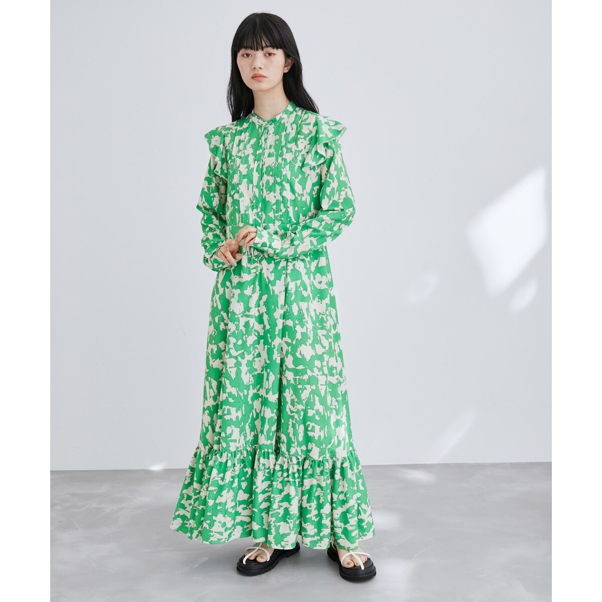 ブラッシュプリントフレアワンピース | アダムエロペ(ADAM ET ROPE